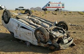 زخمی شدن شش نفر در واژگونی خودروی پژو ۴۰۵