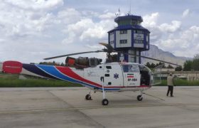 جای‌گیری دائمی بالگرد اورژانس در فرودگاه خرم‌آباد